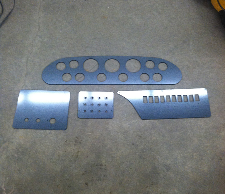 Group of parts that have been cut out of Steel