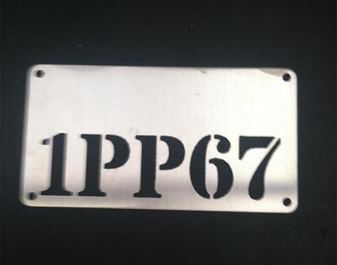 Simple Plaque cut from Stainless Steel